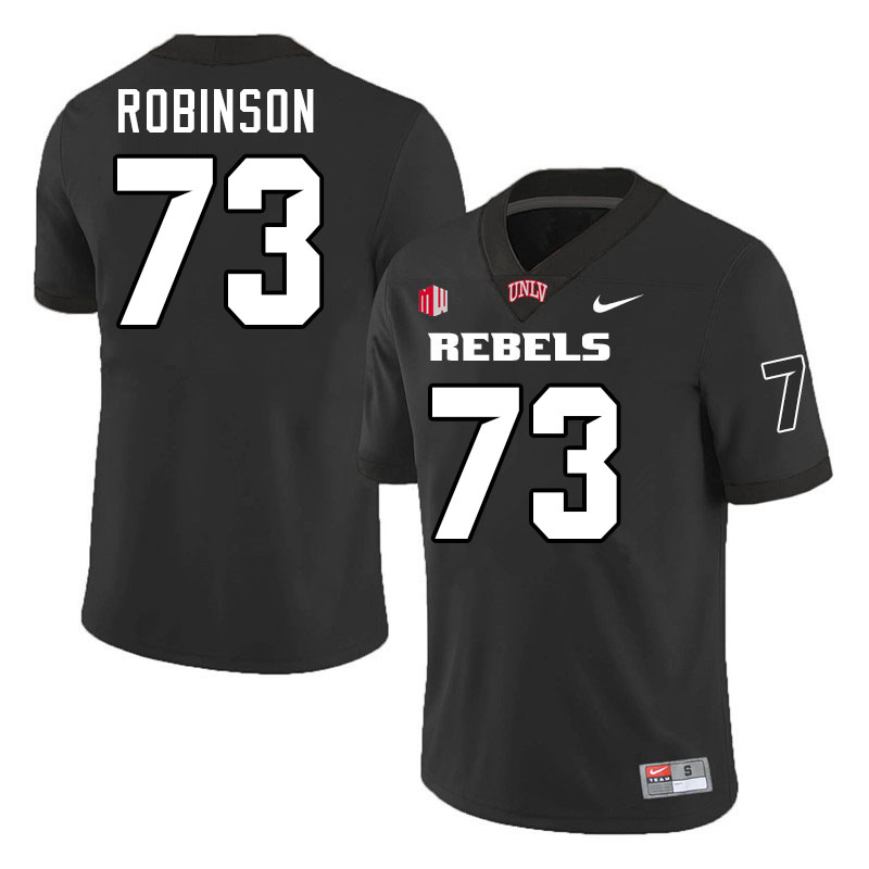 #73 Ace Robinson UNLV Rebels College Football Jersey Stitched-Black